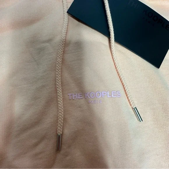 NWT The Kooples Coral Logo Hoodie Sweatshirt L Unisex